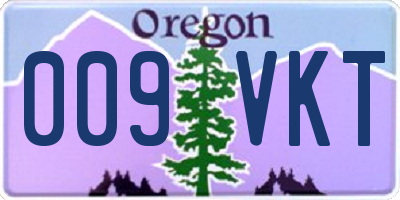 OR license plate 009VKT
