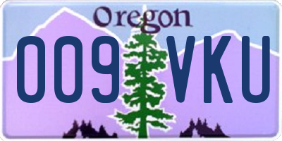 OR license plate 009VKU