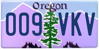 OR license plate 009VKV