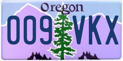 OR license plate 009VKX