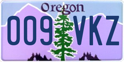 OR license plate 009VKZ