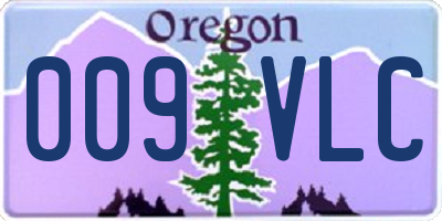 OR license plate 009VLC