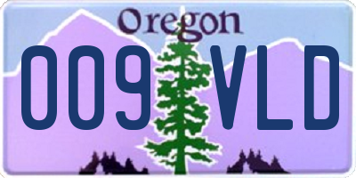 OR license plate 009VLD