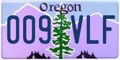 OR license plate 009VLF