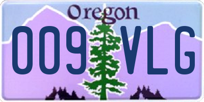 OR license plate 009VLG