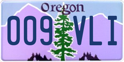 OR license plate 009VLI