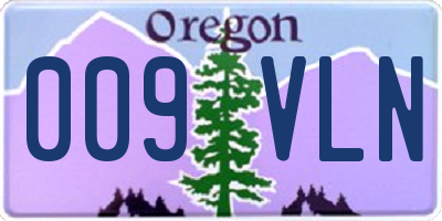 OR license plate 009VLN
