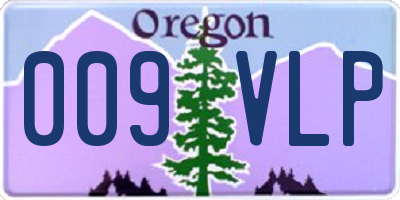 OR license plate 009VLP