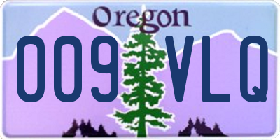 OR license plate 009VLQ