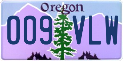 OR license plate 009VLW