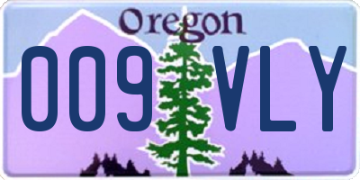 OR license plate 009VLY