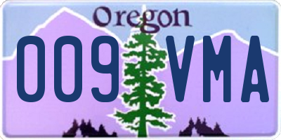 OR license plate 009VMA