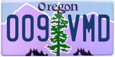 OR license plate 009VMD