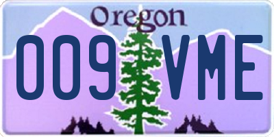 OR license plate 009VME