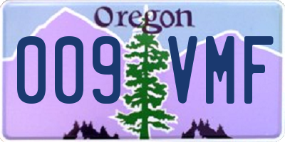 OR license plate 009VMF