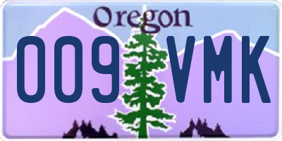 OR license plate 009VMK