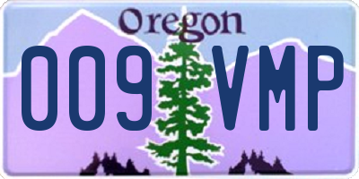 OR license plate 009VMP