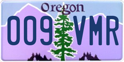 OR license plate 009VMR
