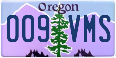 OR license plate 009VMS