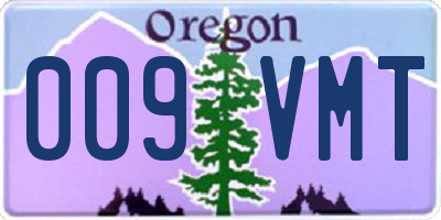 OR license plate 009VMT