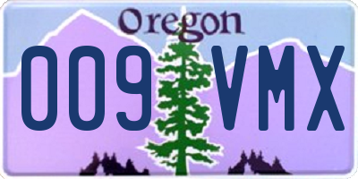 OR license plate 009VMX