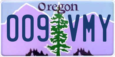 OR license plate 009VMY