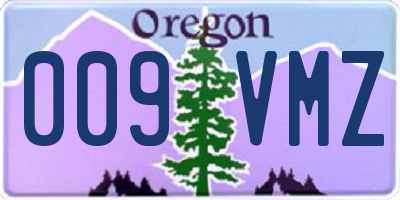 OR license plate 009VMZ