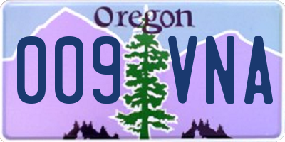 OR license plate 009VNA