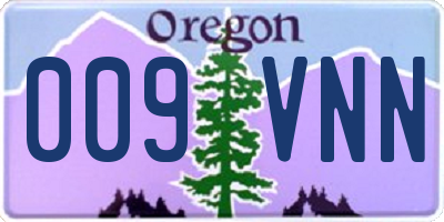 OR license plate 009VNN