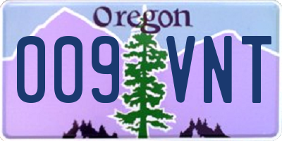 OR license plate 009VNT