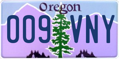 OR license plate 009VNY