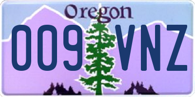 OR license plate 009VNZ
