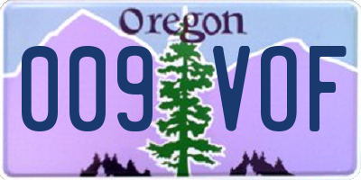 OR license plate 009VOF