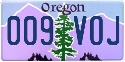 OR license plate 009VOJ