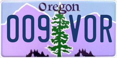 OR license plate 009VOR