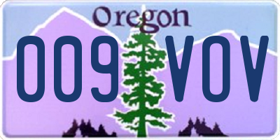 OR license plate 009VOV