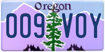 OR license plate 009VOY