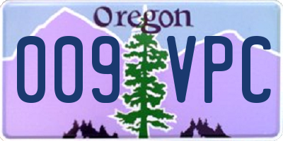 OR license plate 009VPC