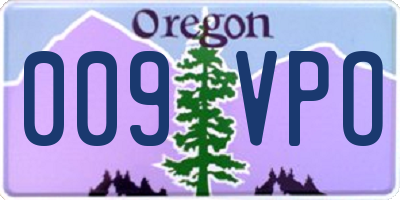 OR license plate 009VPO