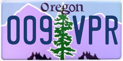 OR license plate 009VPR