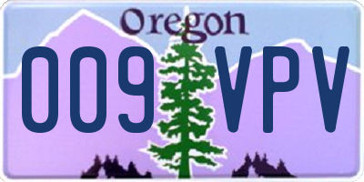OR license plate 009VPV