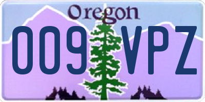 OR license plate 009VPZ