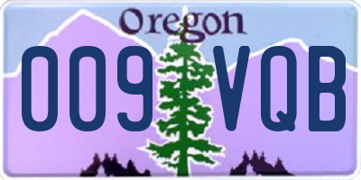 OR license plate 009VQB