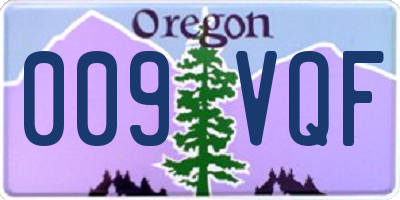 OR license plate 009VQF