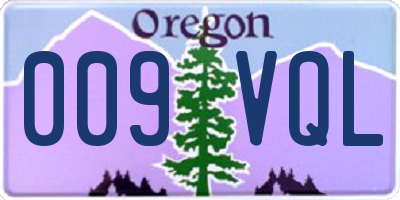 OR license plate 009VQL