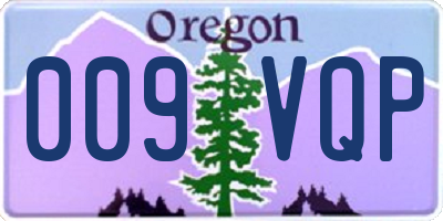 OR license plate 009VQP