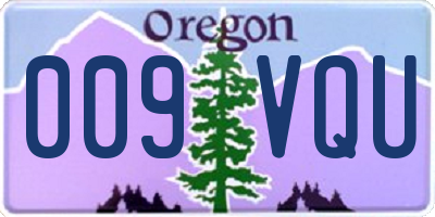 OR license plate 009VQU