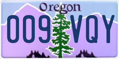OR license plate 009VQY