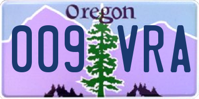 OR license plate 009VRA