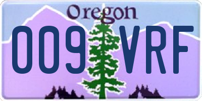 OR license plate 009VRF
